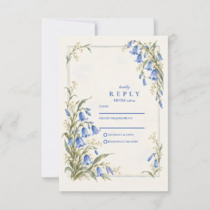 Romantic Bluebell Garden Wedding RSVP Card