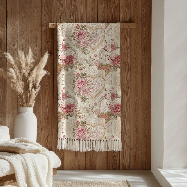 Romantic Blush Blanket Vintage Valentine Vibes (Romantic Blush Blanket Vintage Valentine Vibes)