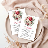 Romantic Blush Burgundy Floral Wedding Details