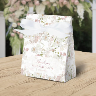 Romantic Blush Floral Allover Pattern Favour Box