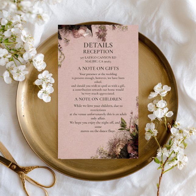 Romantic Blush Floral Enclosure Card (Creator Uploaded)