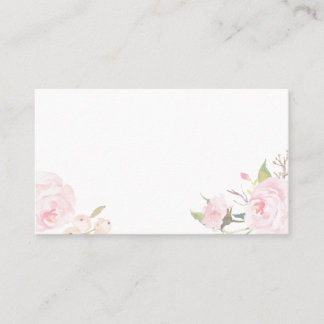 Romantic Blush Floral Flat Place Cards