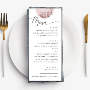 Romantic Blush Moon   Celestial Wedding Dinner Menu