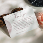 Romantic Blush Moon | Script Celestial Wedding Thank You Card<br><div class="desc">Say thank you in a way that feels soft, soulful, and beautifully in tune with your wedding’s aesthetic. This romantic blush moon thank you card features a delicate watercolor full moon and graceful script lettering, designed to capture the quiet magic of your celebration. The subtle pink tones paired with clean...</div>