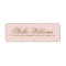 Romantic blush pink calligraphy script address