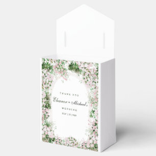 Romantic Blush Pink Floral Arch Garden Wedding Favour Box