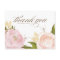 Romantic Blush Pink Garden Roses Wedding Thank You