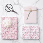 Romantic Blush Pink Glitter Floral Wedding Wrapping Paper Sheet<br><div class="desc">Romantic Blush Pink Glitter Floral Wedding or Bridal Shower</div>