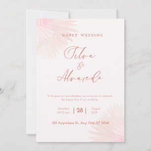 🌸 Romantic Blush Pink Wedding Invitation