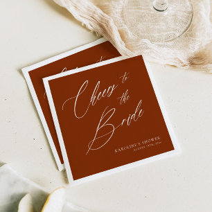 Romantic Bohemian Whimsy Script Bridal Shower Invi Napkin