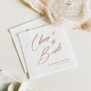 Romantic Bohemian Whimsy Script Bridal Shower Invi Napkin