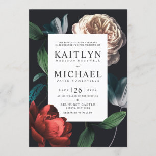 Romantic Botanic Wedding Invitation Set no.01