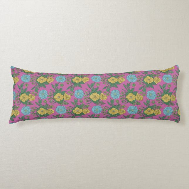 Romantic Botanical Bedroom Accent" Body Cushion (Front)