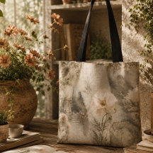 Romantic Botanical Ephemera Floral Garden Art