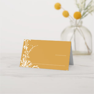 Romantic Botanical Garden Amber Wedding Place Card