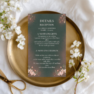 Romantic Botanical Green Blush Enclosure Card
