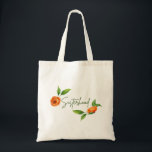 Romantic Botanical Love Bridesmaid Gift Tote Bag<br><div class="desc">Botanical theme of Orange floral design. Perfect gifts for bridesmaids or friends.</div>