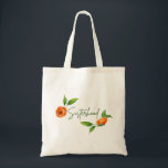 Romantic Botanical Love Bridesmaid Gift Tote Bag<br><div class="desc">Botanical theme of Orange floral design. Perfect gifts for bridesmaids or friends.</div>