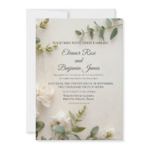 Romantic Botanical Vintage Wedding Invitation