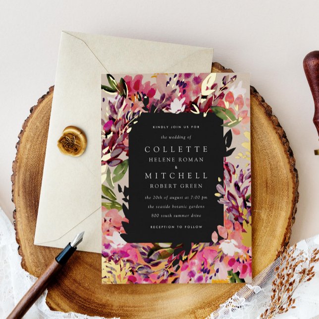 Romantic Bouquet Hot Pink Black Gold (Creator Uploaded)