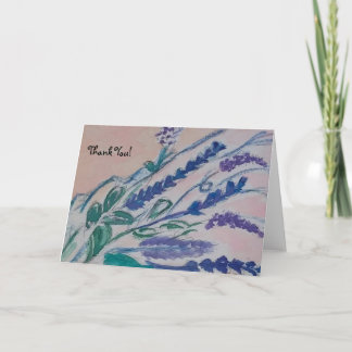 romantic bouquet thank you card