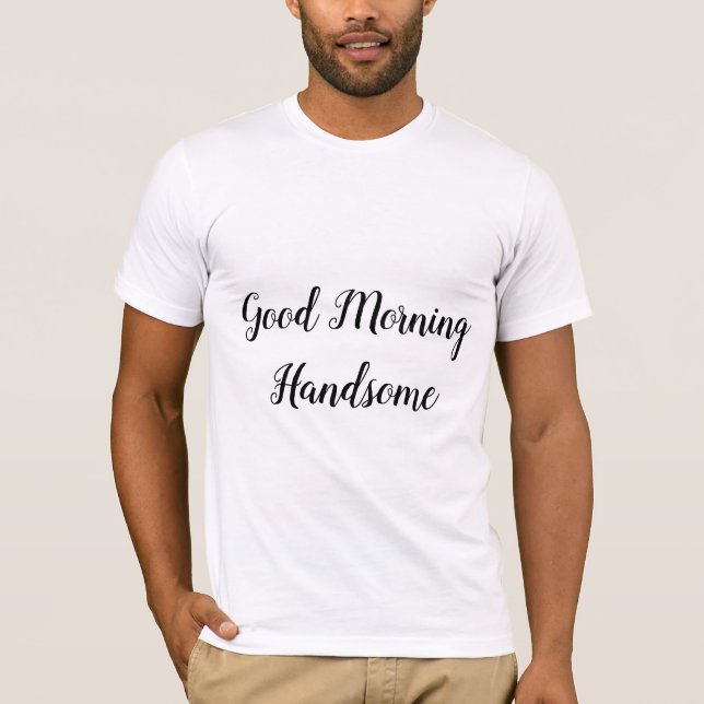 Romantic Breakfast Love Quote Typography T-Shirt (Front)