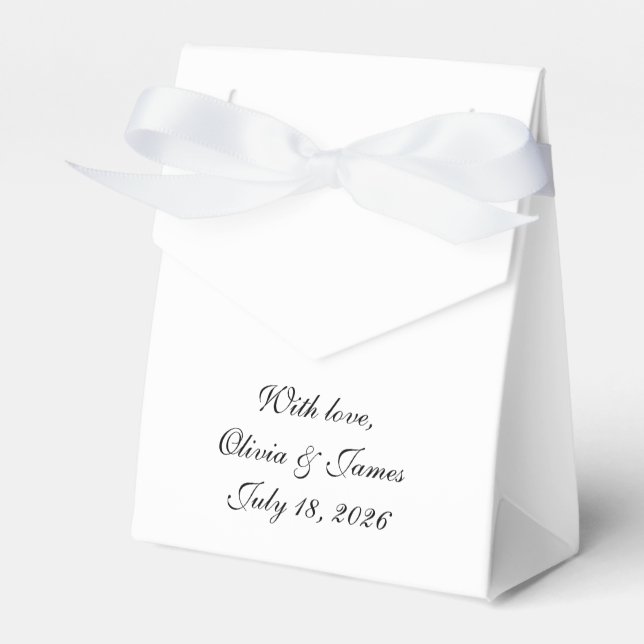 Romantic Bridal Sketch Wedding Favour Box  (Front Side)