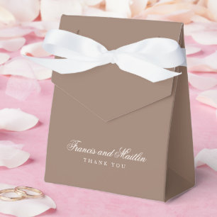 Romantic Brown Elegant Wedding Favour Box