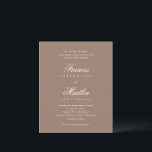 Romantic Brown Elegant Wedding Invitation<br><div class="desc">This design is part of a romantic and elegant wedding invitation suite.</div>