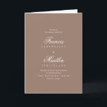 Romantic Brown Elegant Wedding Programme<br><div class="desc">This design is part of a romantic and elegant wedding invitation suite.</div>