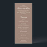Romantic Brown Elegant Wedding Programme<br><div class="desc">This design is part of a romantic and elegant wedding invitation suite.</div>