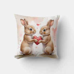 Romantic Bunny Card Cushion
