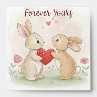 Romantic Bunny Card – Forever Yours Envelope