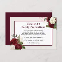 Romantic Burgundy Floral Wedding COVID-19 Safety