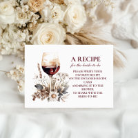 Romantic Burgundy Rose Wine Bridal Shower
