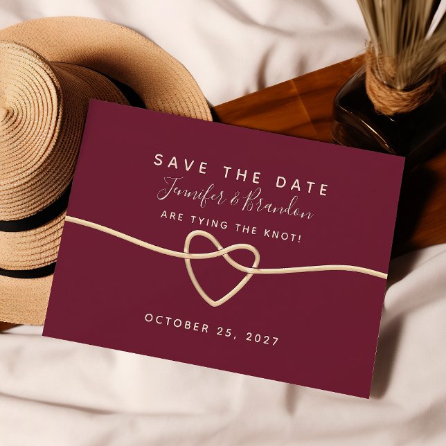 Romantic Burgundy Wedding Save The Date (Creator Uploaded)