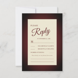 Romantic Burnished Russet Wedding Response Card