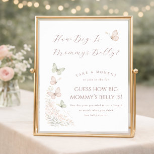 Romantic Butterfly Wishes How Big Is Mummy's Belly Poster