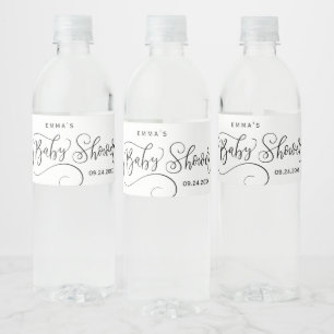 Romantic Calligraphy Bridal Water Label