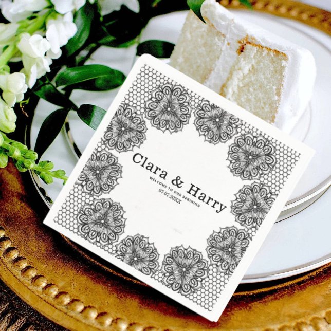 Romantic calligraphy flourish modern ELEGANT Napkin (Creator Uploaded)