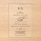 Romantic Calligraphy Minimalist Monogram Wedding