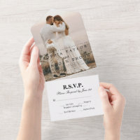 Romantic Calligraphy Monogram Wedding Photo