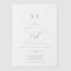 Romantic Calligraphy Simple Classic Modern Wedding