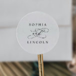 Romantic Calligraphy Wedding Envelope Seals<br><div class="desc">These romantic calligraphy wedding envelope seals are perfect for a simple wedding. The modern classic design features fancy swirls and whimsical flourishes with gorgeous elegant hand lettered typography. Personalise the label with the names of the bride and groom.</div>