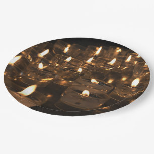 Romantic Candlelight Candles Flame Lights Plates