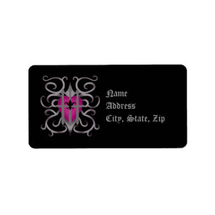 Romantic captured heart label