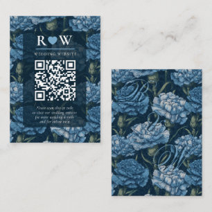 Romantic Carnation Accent Traditional Wedding Enclosure Card