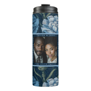 Romantic Carnation Charm Retro Wedding Thermal Tumbler
