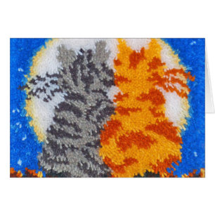 Romantic Cats Latch Hook