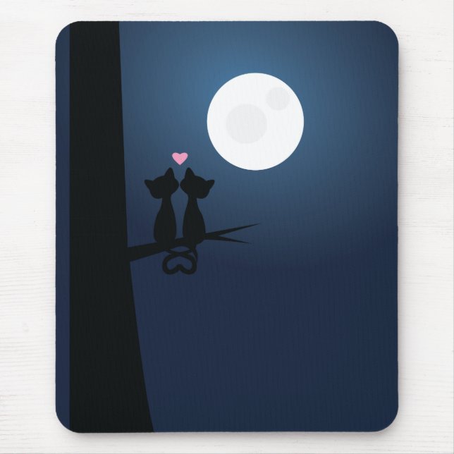 Romantic Cats Mouse Pad (Front)